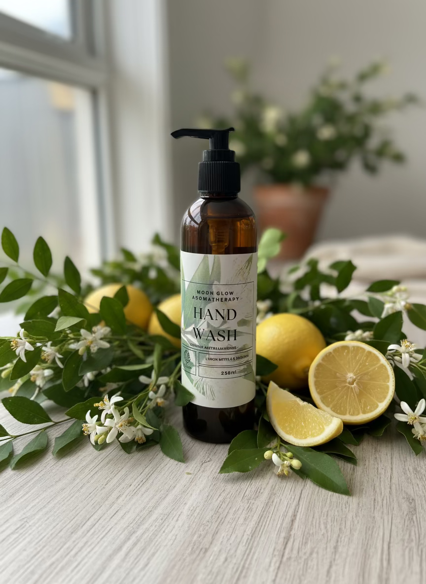 Hand wash with lemon little and verbena