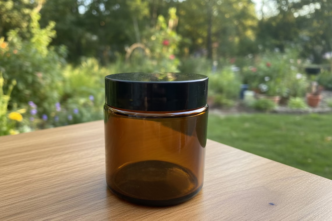 50ml glass amber jar