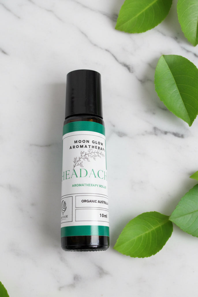 Aromatherapy headache roller